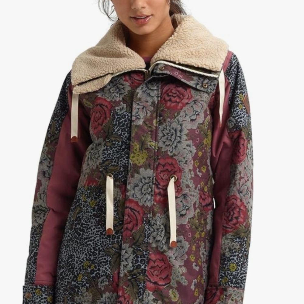 Burton Hazelton Floral Women's Jacket with Sherpa Collar